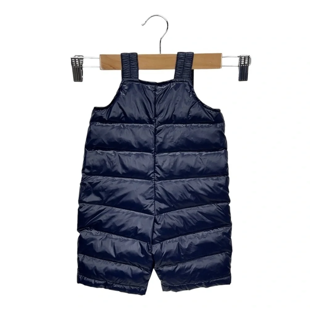 Ralph Lauren Size 3 Months Down Puffer Snowsuit Navy Blue Jacket Pants New NWT